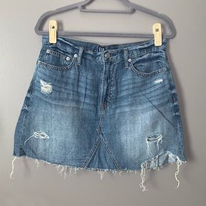 Gap Denim Lightly Distressed Jean Skirt